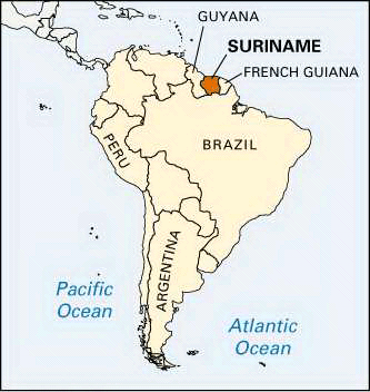 Suriname Map